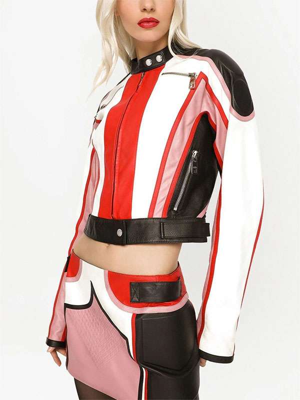 Women's Real Leather Crop Jacket
