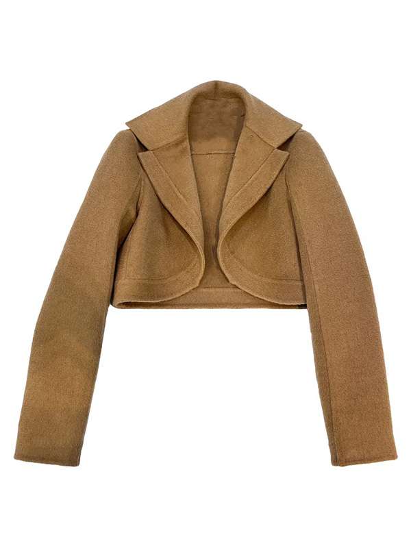 Women Brown Cropped Jacket