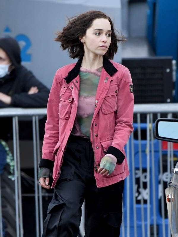 Secret Invasion Emilia Clarke Pink Jacket