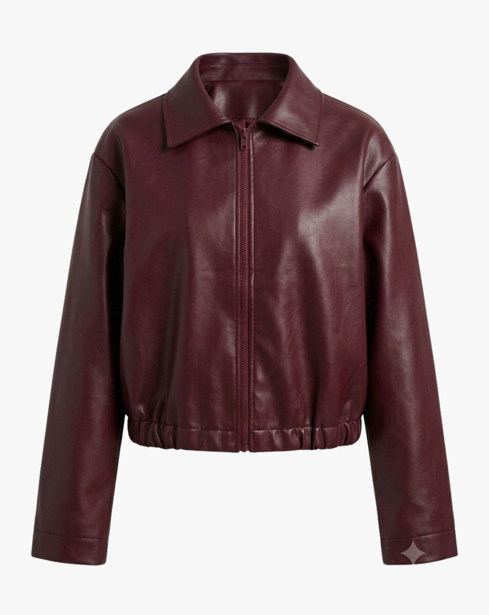 Women's Maroon Leather jacket