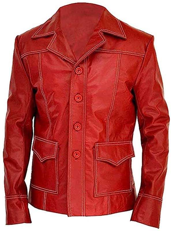 Tyler FC Brad Mayhem Fight Club Leather Coat