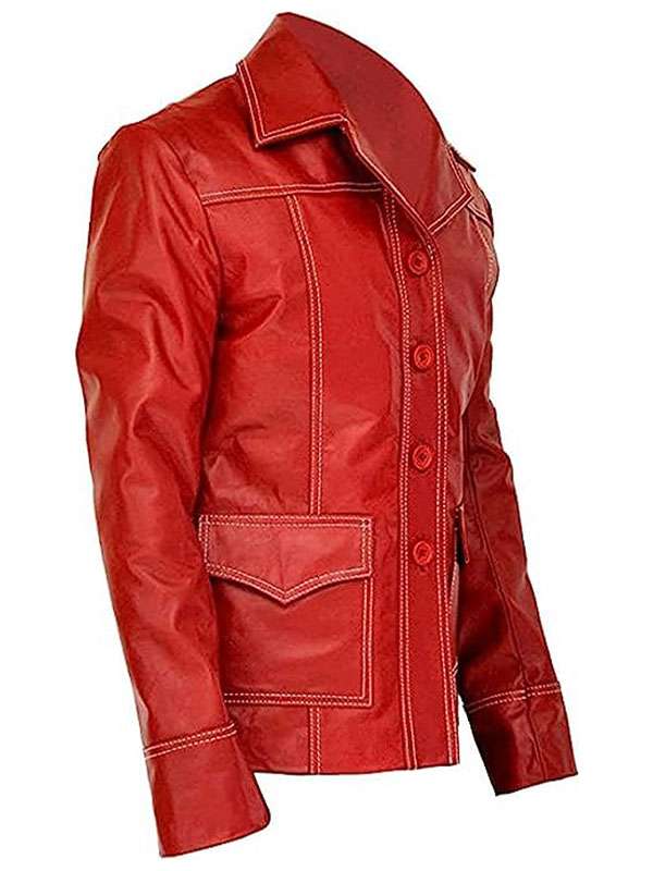 Tyler FC Brad Mayhem Fight Club Leather Coat