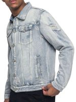Men's Ripped Tiger Denim Jacket - Image 10