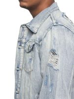 Men's Ripped Tiger Denim Jacket - Image 11