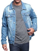 Men's Ripped Tiger Denim Jacket - Image 5