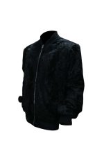 Men's Black Real Persian Fur Bomber Style Jacket - Image 3