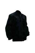 Men's Black Real Persian Fur Bomber Style Jacket - Image 2